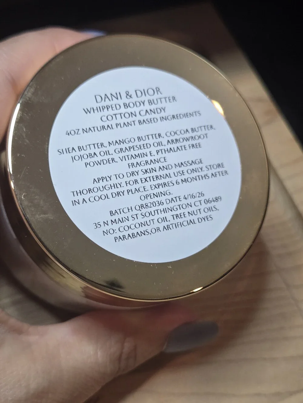 Dani & Dior NWT Cotton Candy Whipped Body Butter
